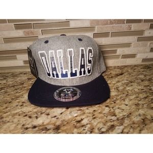 Top Level Dallas Hat Gray Embroidered Adjustable Snapback Wool Blend Cap